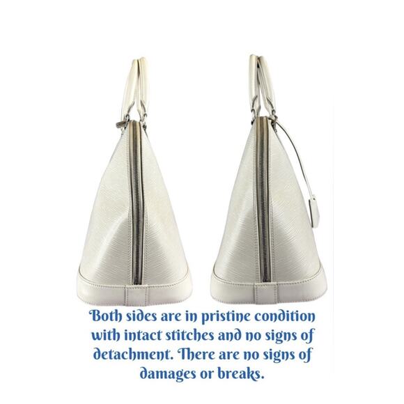 Louis Vuitton Ivory Epi Leather Alma GM Bag Silver Hardware - Picture 2 of 10